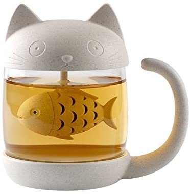 Cat Shaped Mug With Fish Tea Infuser 