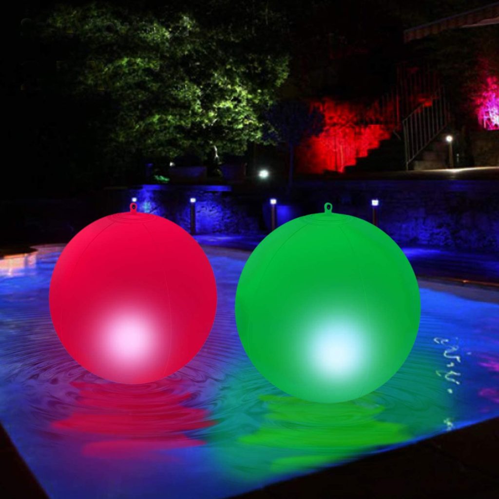 Solar-Powered Inflatable Floating Globe Lights